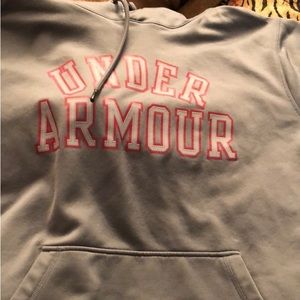 Under Armor size XL gray hooded sweatshirt pockets heavyweight fleece lined